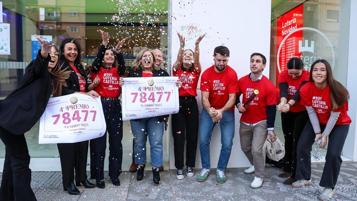 Alaquàs festeja sus premios de la Lotería de Navidad 2025.