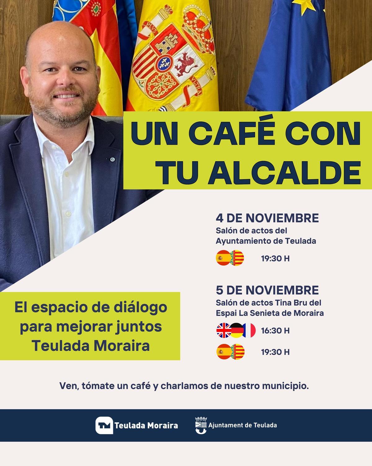 Cartel oficial de &quot;Tu café con tu alcalde&quot;