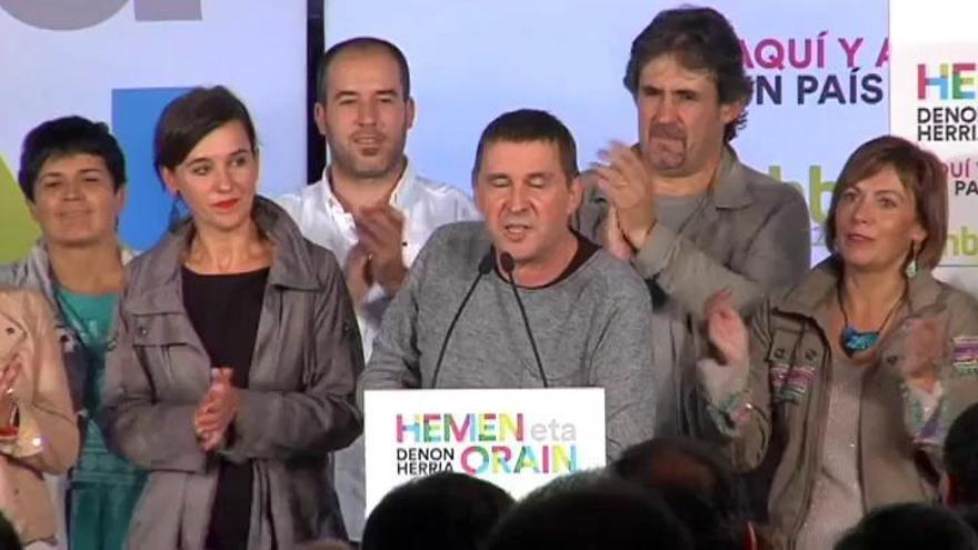 Otegi: "Hoy este país ha vuelto a demostrar que los independentistas de izquierdas somos el futuro"