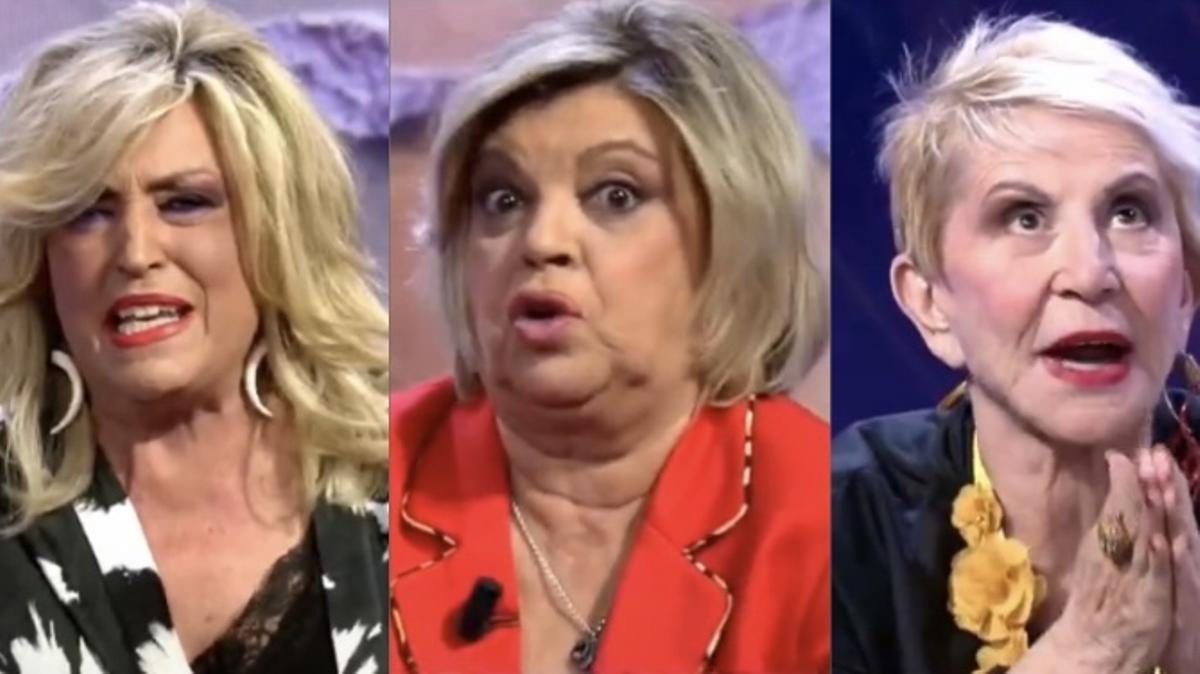 Lydia Lozano, Terelu Campos y Karmele Marchante, anoche en '¡De viernes!'.