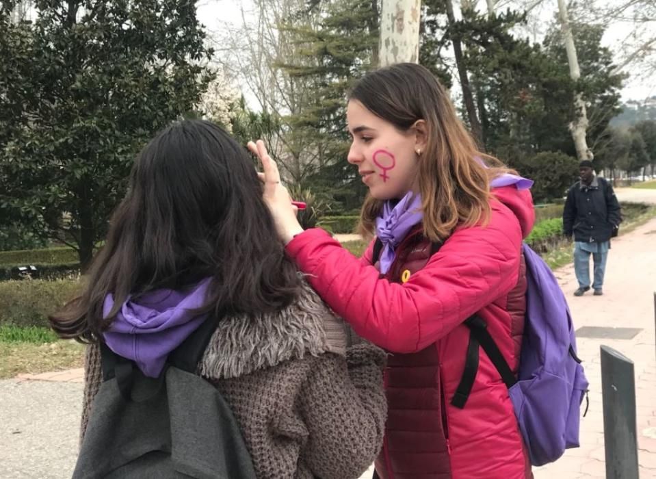 Mobilització a Girona amb motiu de la vaga feminista