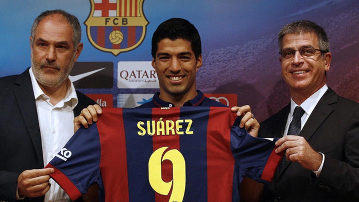 Luis Suárez fue el penúltimo fichaje que presentó el FC Barcelona en su maratón de fichajes en el verano de 2014