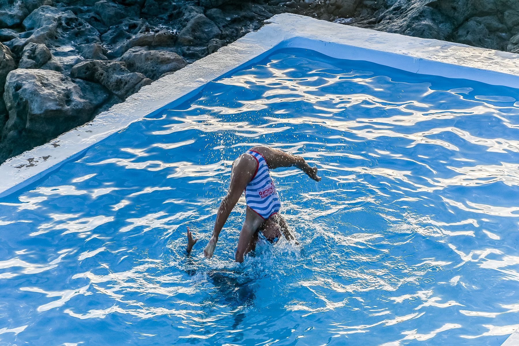 Exhibición del VIII Campus Lanzarote Sincro con Gemma Mengual, entre otras nadadoras