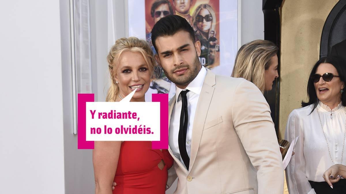 Britney Spears posa junto a Sam Asghari en el estreno de Once Upon A time in Hollywood