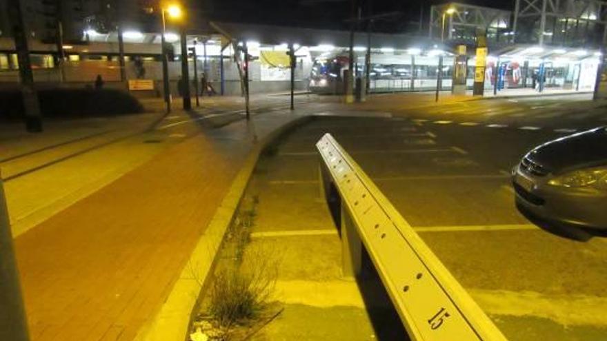 Estación de alquiler de bicis en el barrio del Empalme.