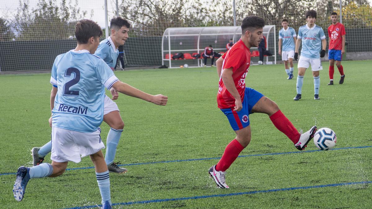 Un partido anterior del Celta juvenil.