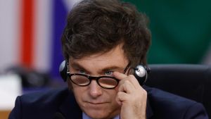 El presidente argentino, Javier Milei, durante la cumbre del G20 en Río de Janeiro, el pasado 18 de noviembre.