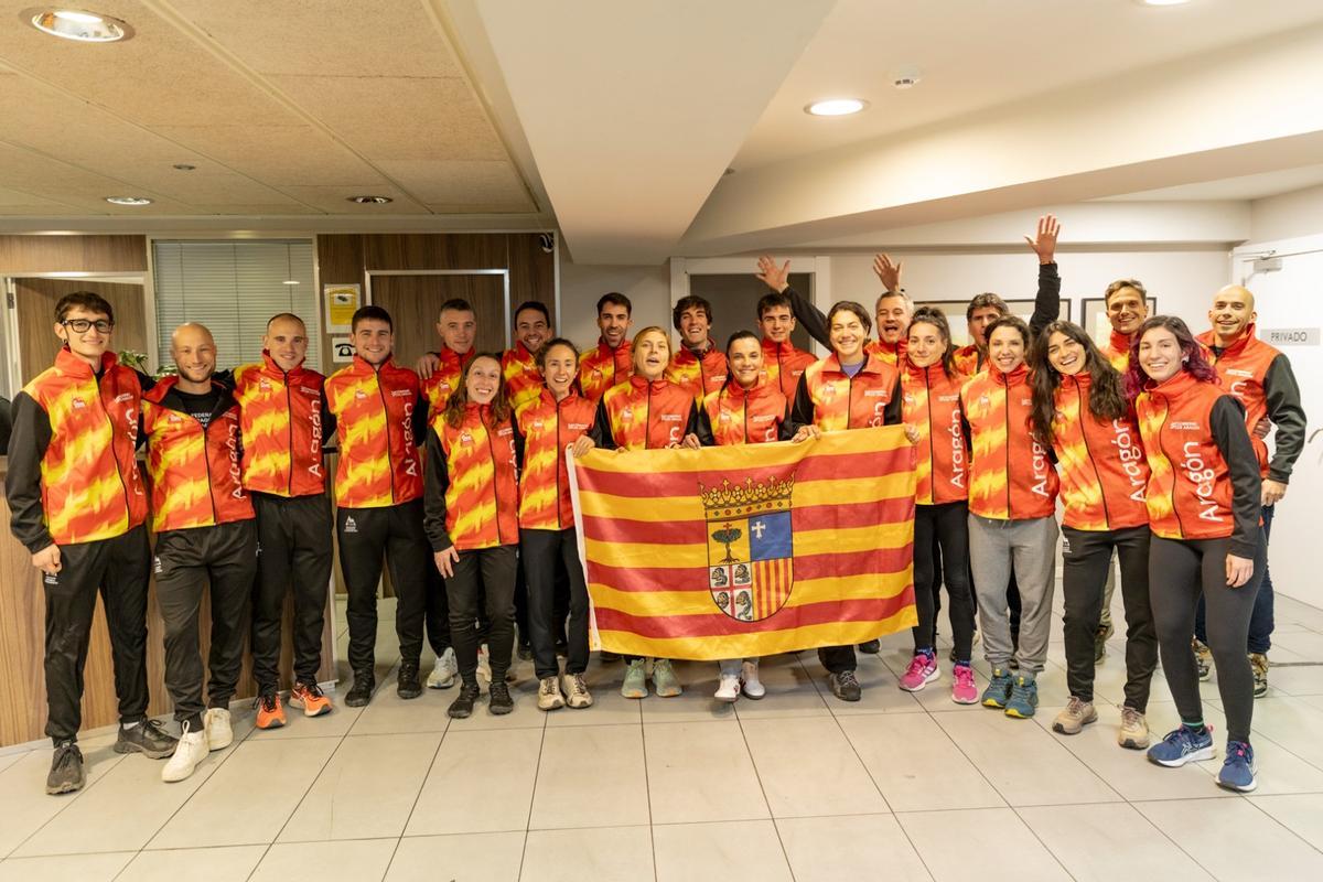 Equipo de Aragón de carreras por montaña.