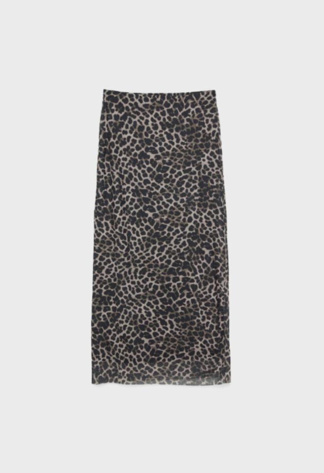 FALDA MIDI TUL ANIMAL PRINT