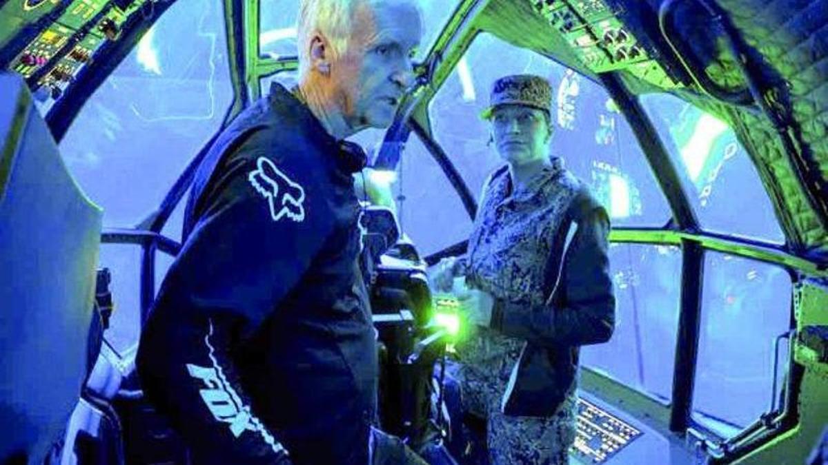 El director James Cameron, durante el rodaje de ‘Avatar: el sentido del agua’.