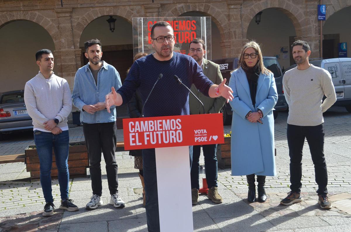 Iñaki Gómez, durante su discurso en Benavente.