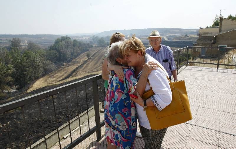 Fotogalería del incendio en el término de Luna en las Cinco Villas