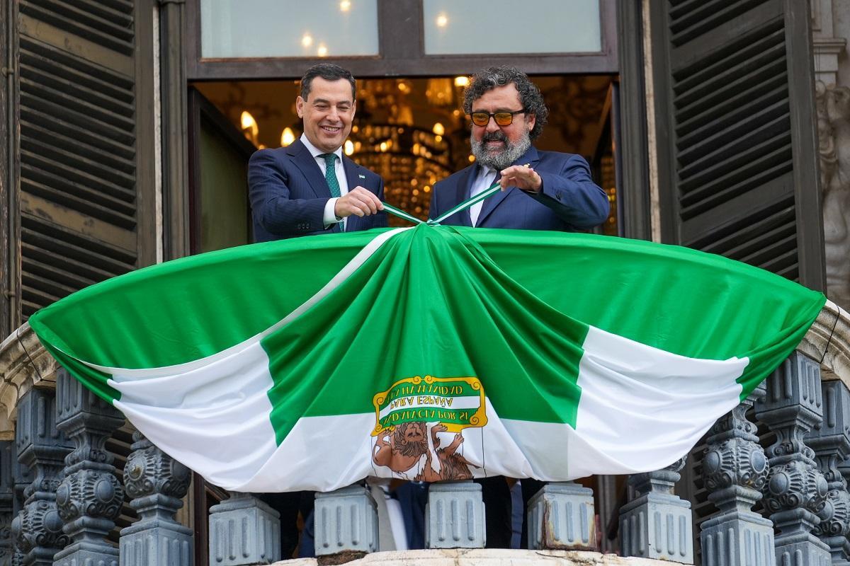 Acto por el Día de la Bandera en Sevilla el pasado año 2024.
