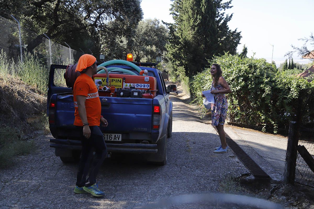 Simulacro de incendio en Trassierra