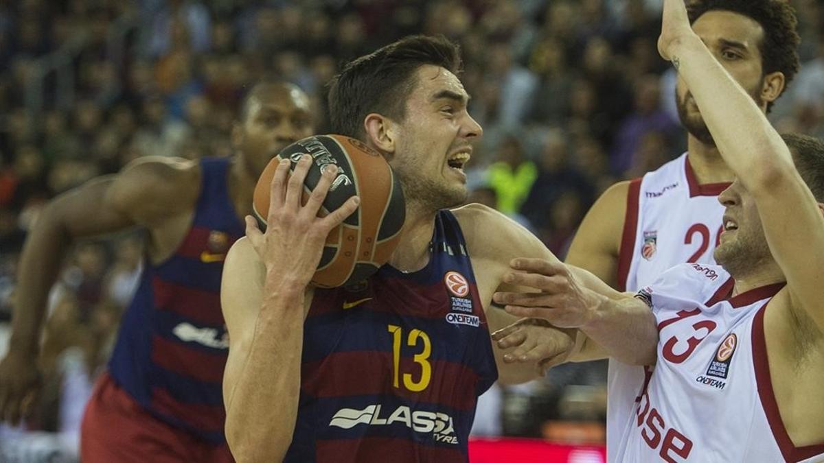 Satoransky, en un partido de la Euroliga ante el Brose Baskets.