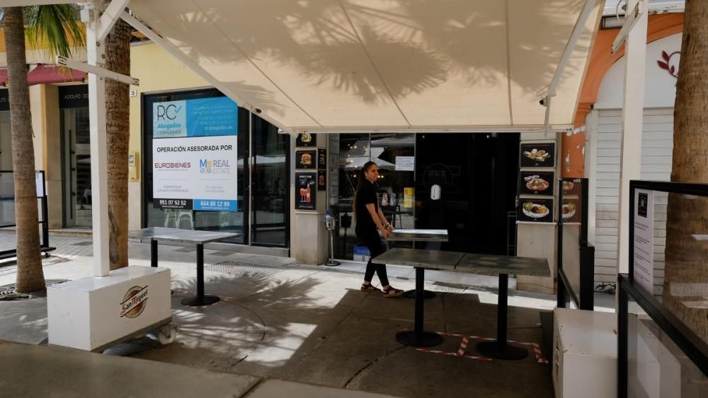 Ambiente en el Centro de Málaga y preparativos.