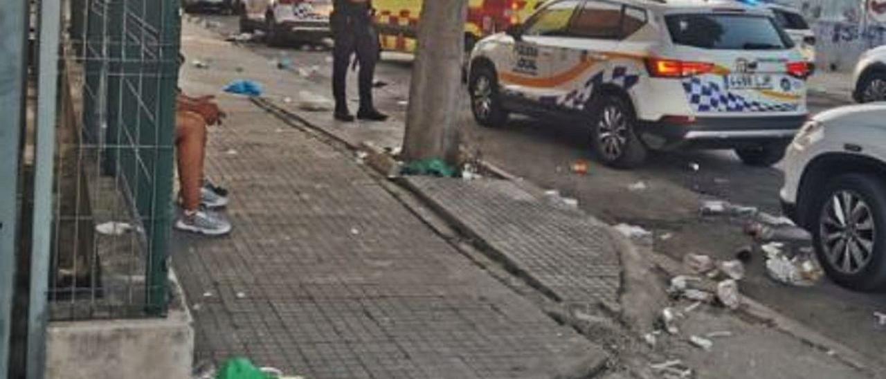 Imagen de una calle del polígono de Son Castelló después de un botellón. | ASIMA