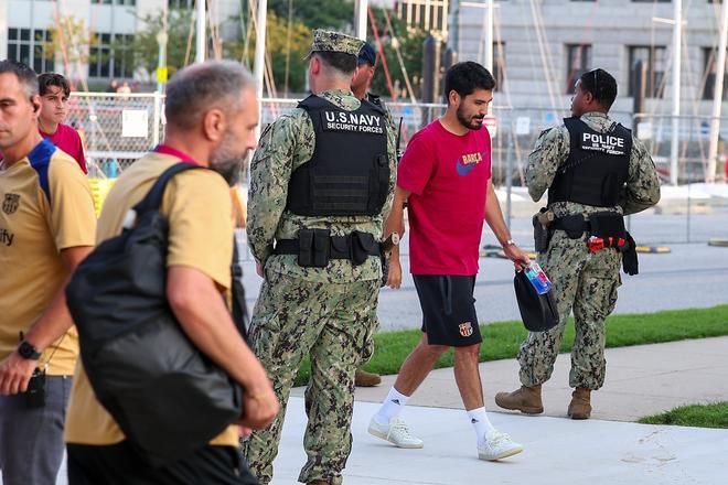 Así ha sido el entrenamiento del Barça en la Base Naval de la Marina de Annapolis para preparar el clásico