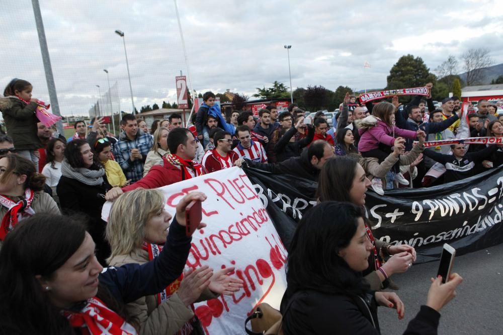 Recibimiento al Sporting en Mareo