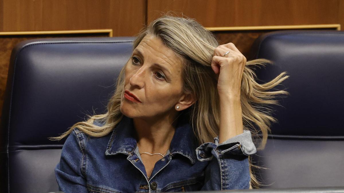 Yolanda Díaz, ministra de Trabajo en el Congreso de los Diputados
