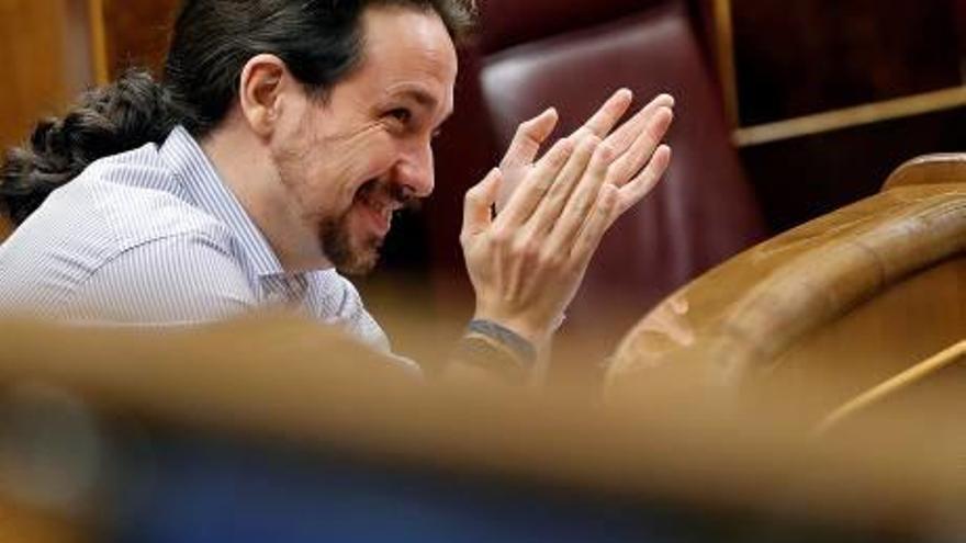 Pablo Iglesias, líder de Podem, ahir al Congrés dels Diputats