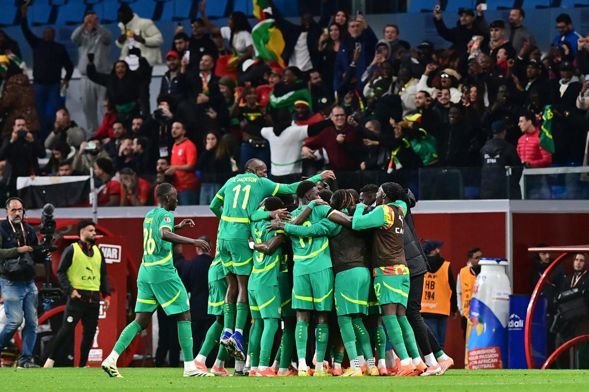 Los jugadores de Senegal celebran el pase a la final.