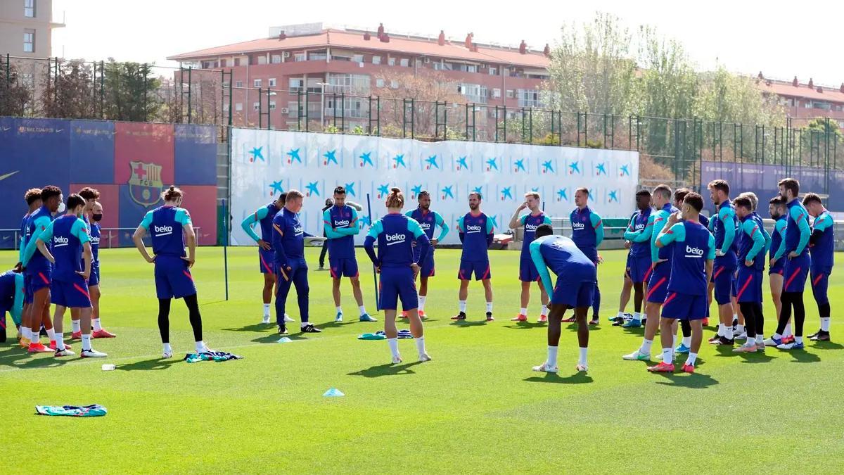 Así ha sido el entrenamiento del Barça antes del partido ante el Levante