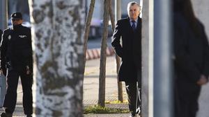 Luis Bárcenas, a su llegada a la Audiencia Nacional para declarar en el juicio del ’caso Gürtel’.