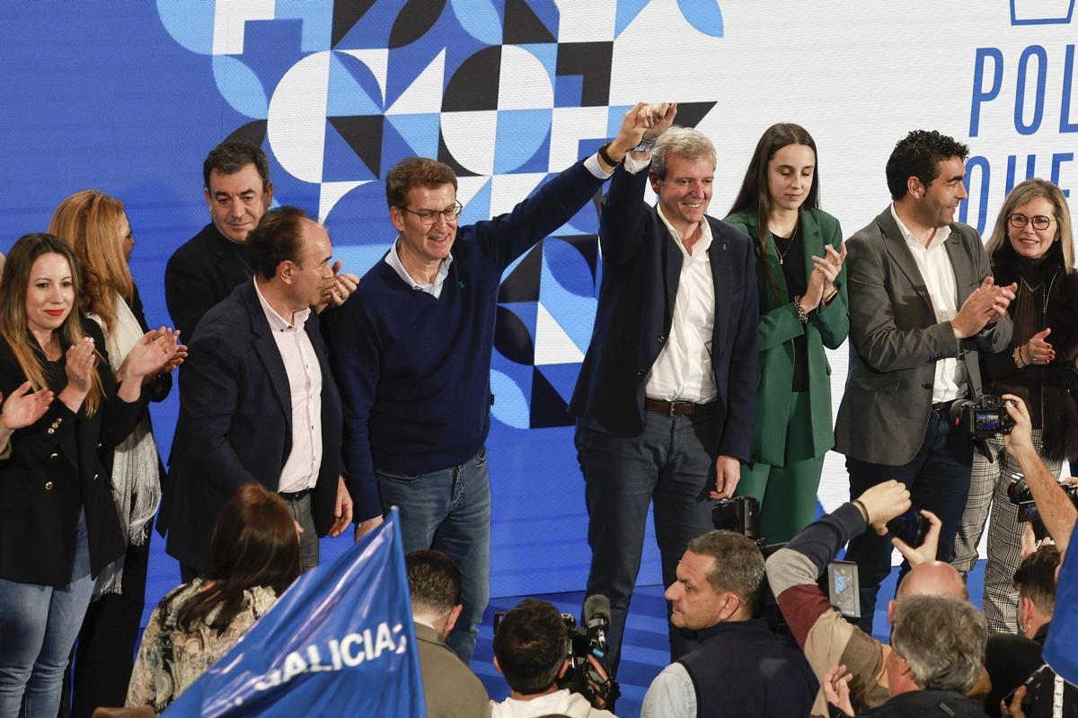 Acto electoral del PP en Lalín: es el segundo acto conjunto del presidente del PP con Alfonso Rueda