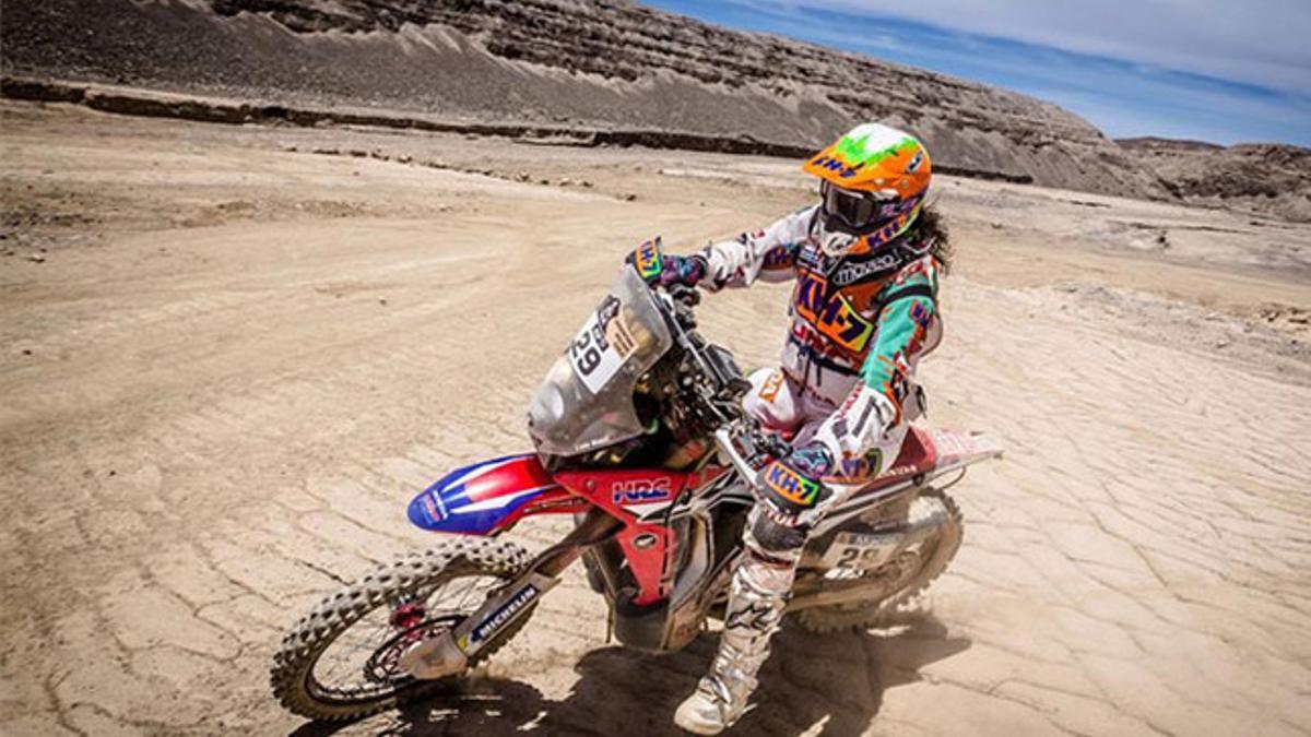 Laia Sanz durante el Dakar Argentina/Chile 2015