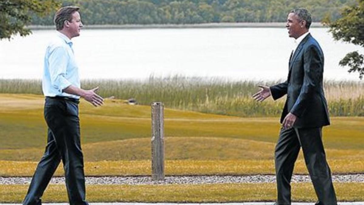 Cameron recibe a Obama en Irlanda del Norte en el 2013