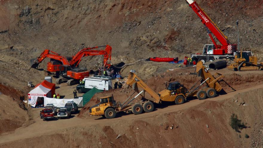 Una imagen de los trabajos de rescate del pequeño Julen el pasado mes de enero.