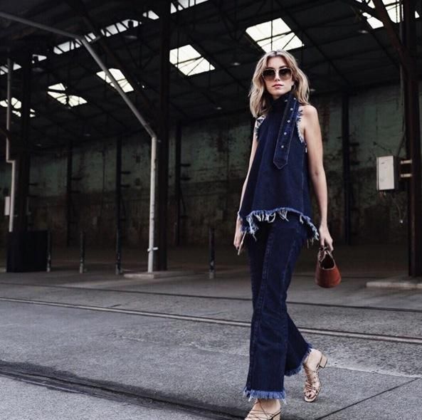 Frayed-hem Jeans, Carmen Grace Hamilton
