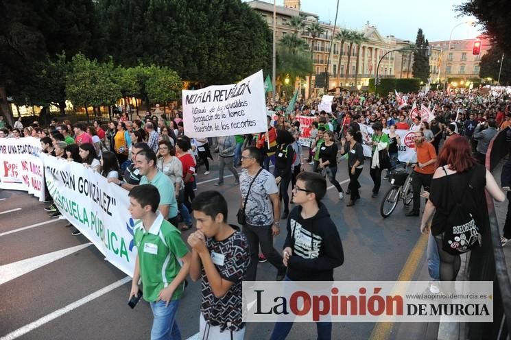 Manifestación contra la LOMCE en Murcia