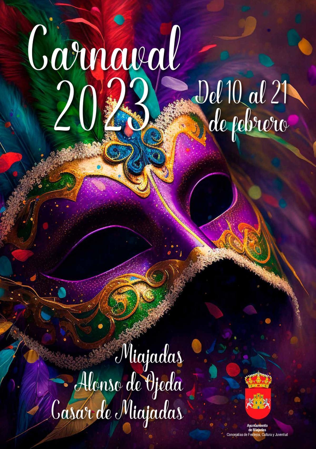 Cartel del Carnaval de Miajadas 2023.