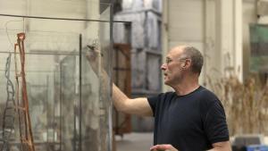 Anselm Kiefer en acción. 