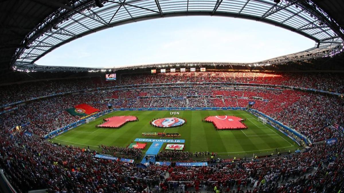 El Stade de Lyon albergó las semifinales de la Eurocopa 2016 entre Portugal y Gales