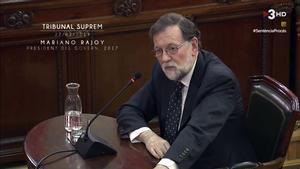 Mariano Rajoy, declarando en el Supremo.