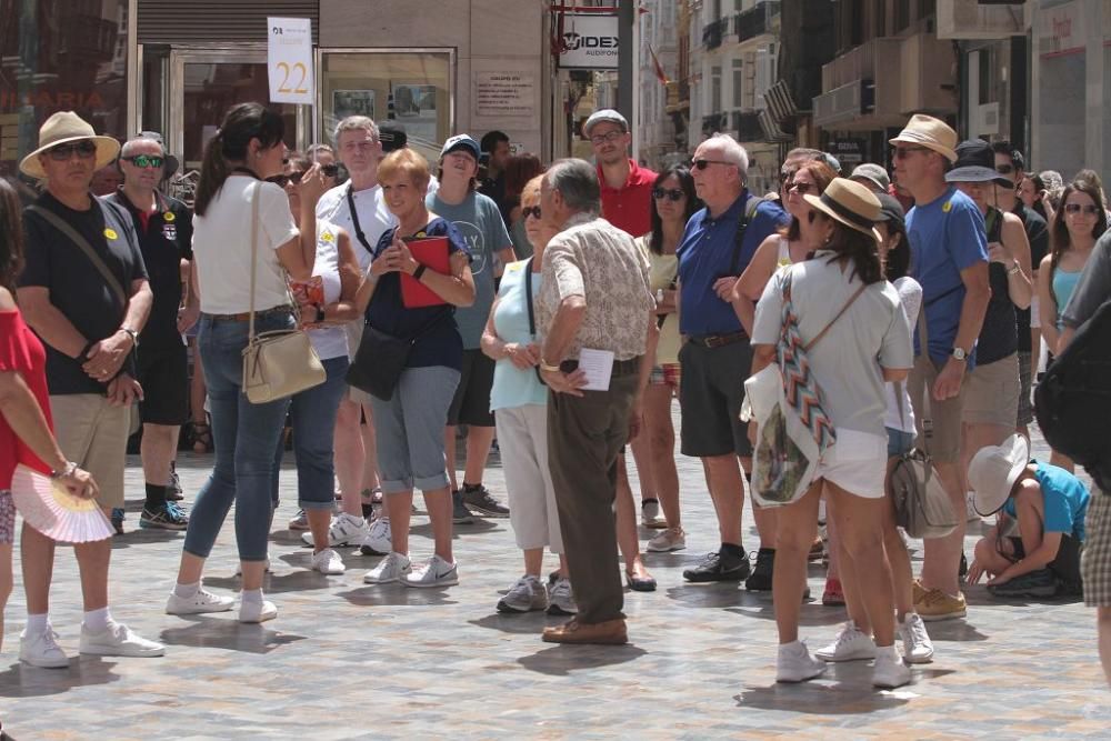 Turistas en Cartagena en el Puente de agosto