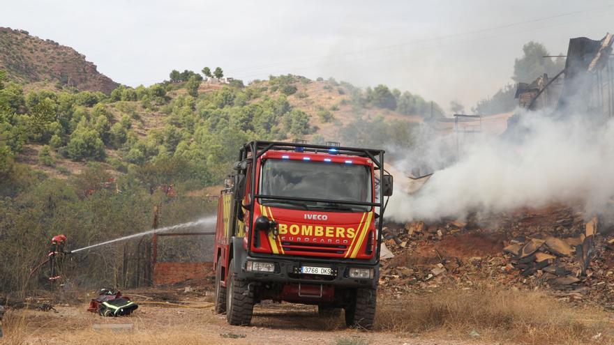 Incendio en el barranc de l&#039;Horteta de la Vall