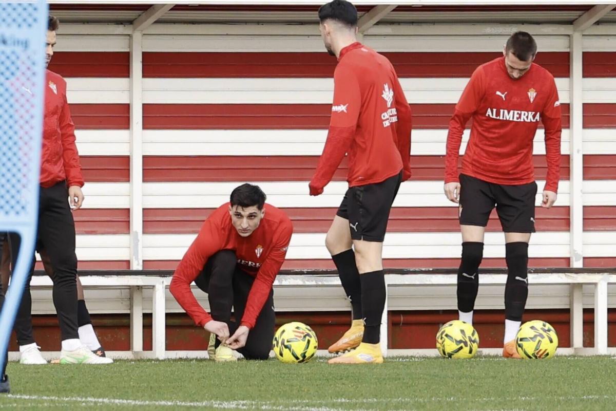 Andrés Ferrari, este viernes, en Mareo, ante Duba.