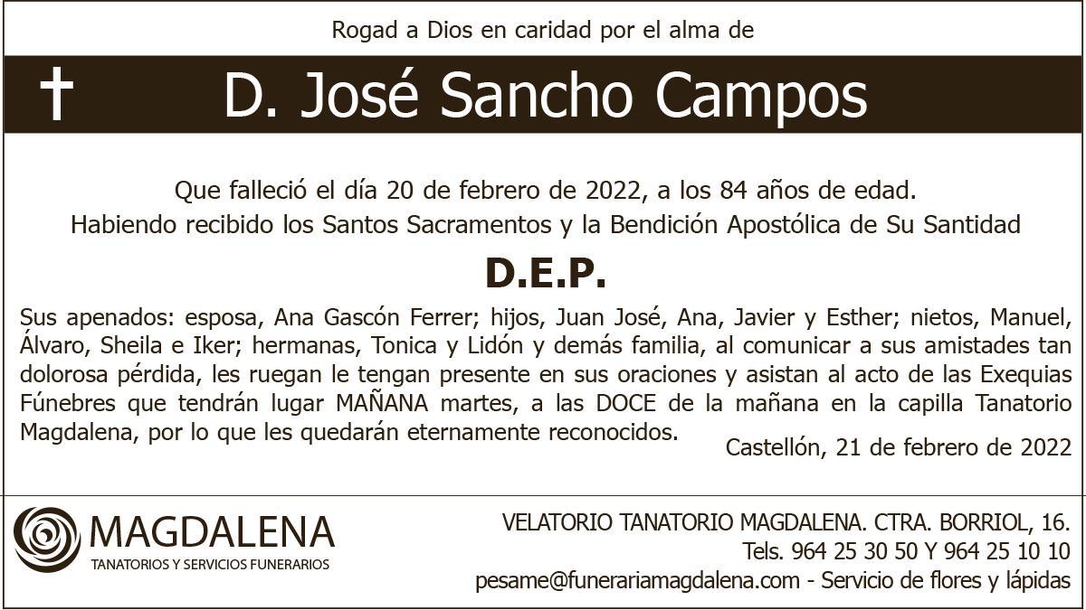 D. José Sancho Campos