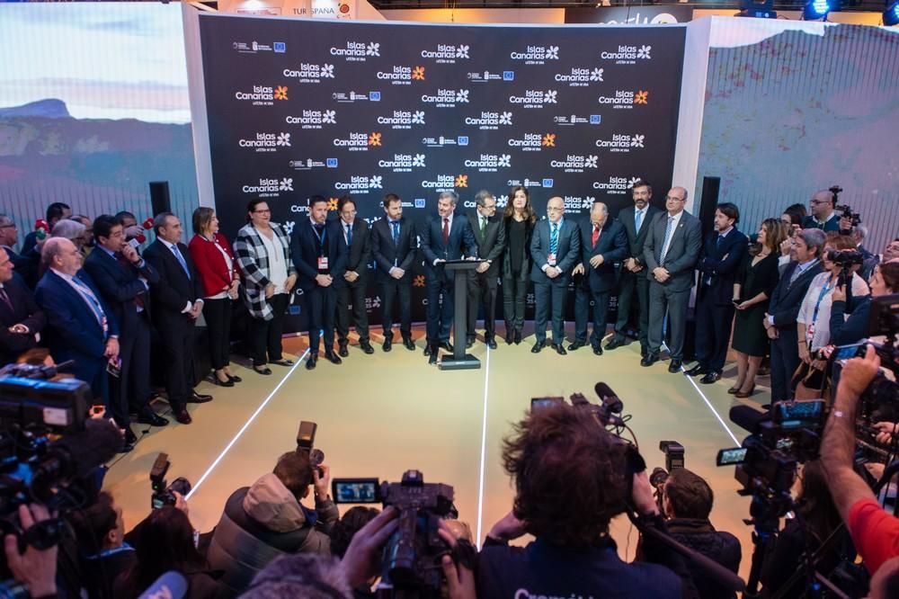 Inauguración del Pabellón de Canarias en la Feria Internacional de Turismo FITUR 2019.