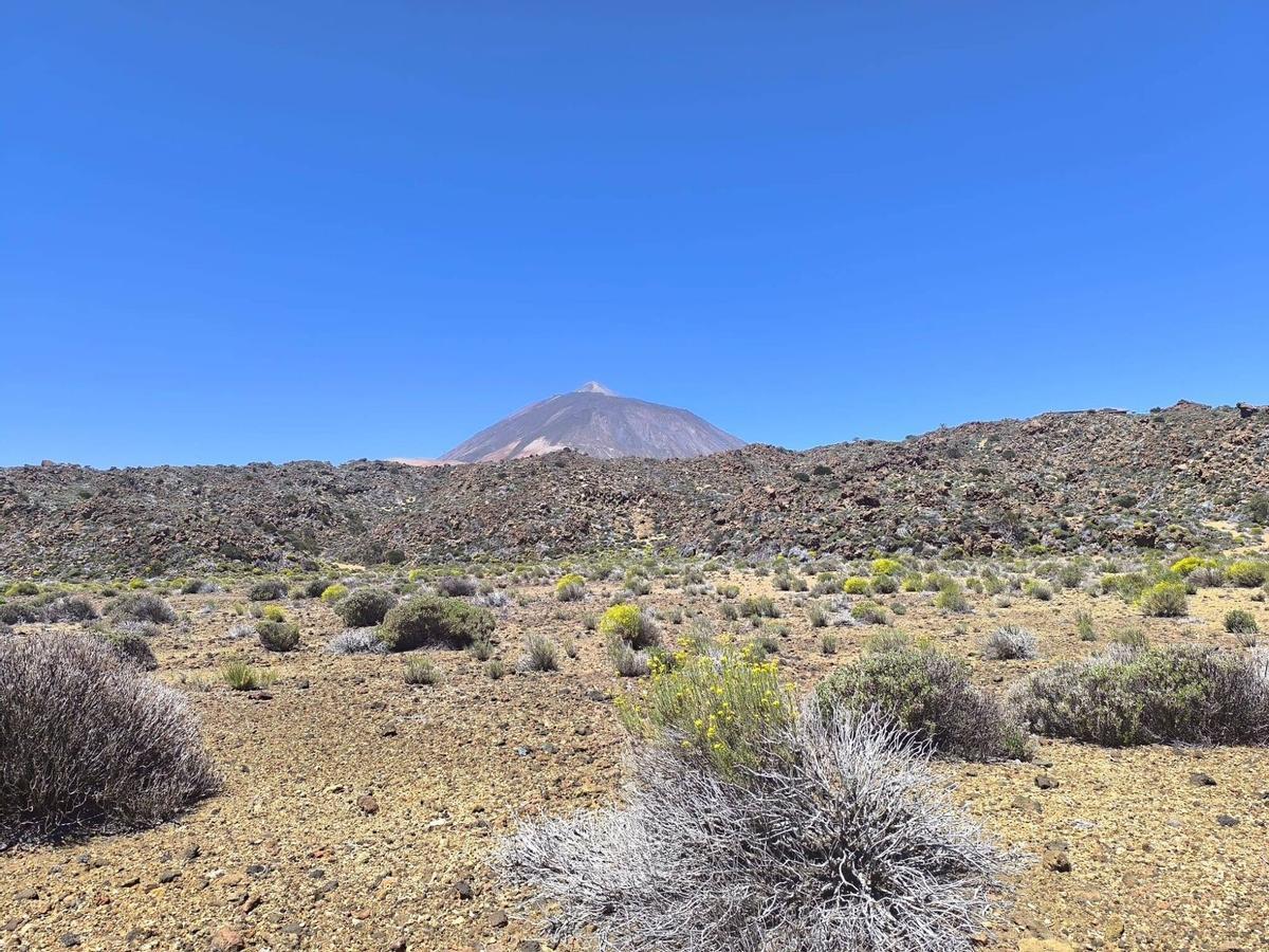 Lago de aire gélido en el Teide. Toma de muestras del proyecto Rebeca, de la Universidad de País Vasco