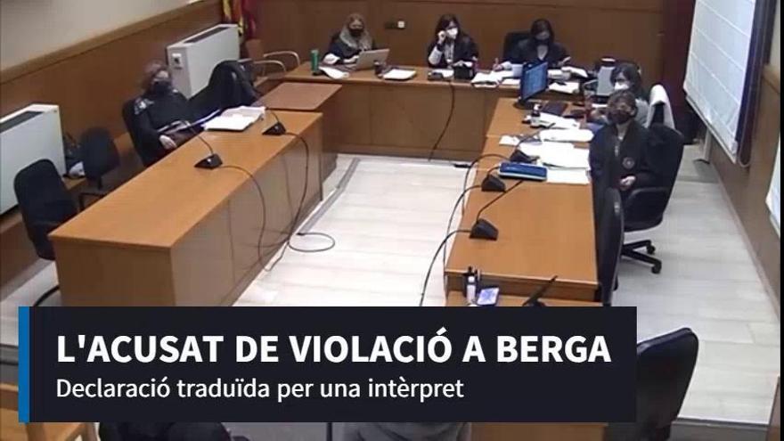 Declaració de l'acusat de violar una dona de 73 anys a Berga