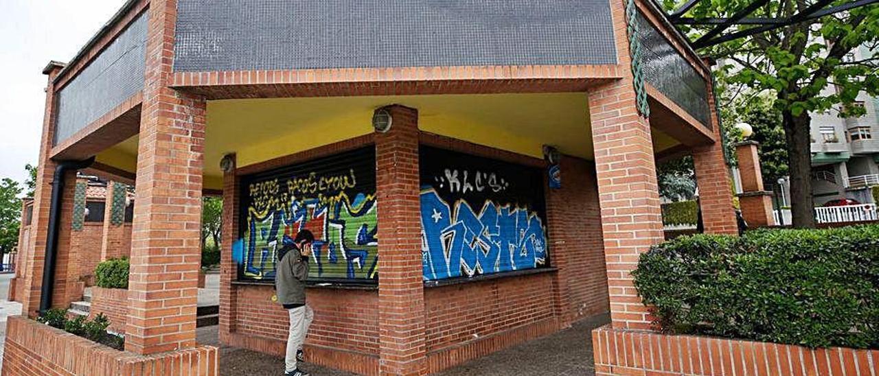 El bar del Parque de Invierno, cerrado.