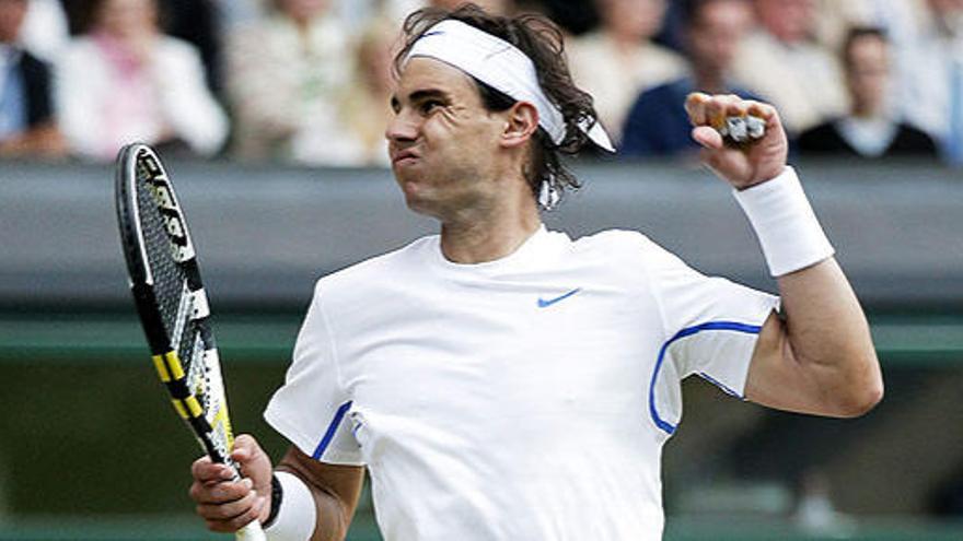Rafa Nadal celebra su victoria ante Andy Murray