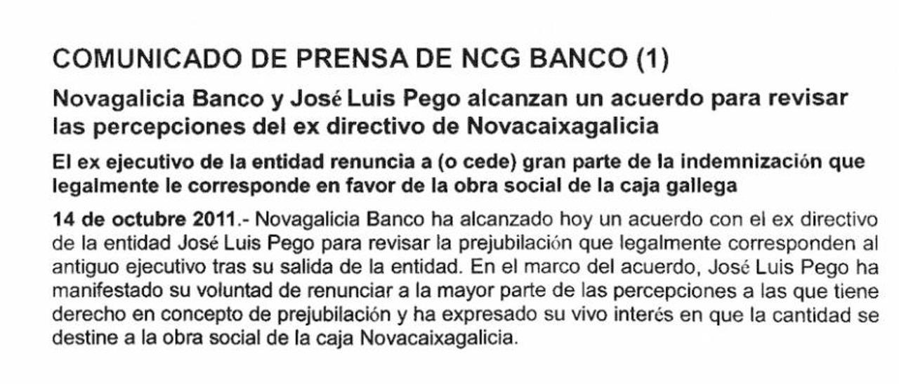 Castellano: &quot;La legalidad de los contratos de los exdirectivos de NCG es incuestionable&quot;