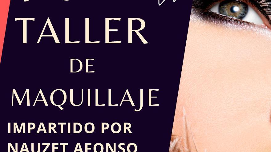 Nauzet Afonso imparte un taller de maquillaje en La Aldea de San Nicolás