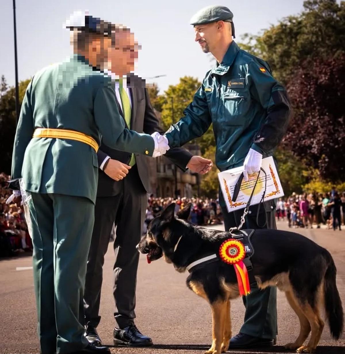 El guardia civil que asesinó a su exmujer en Llanes (Asturias), en un acto en Zamora en 2024.